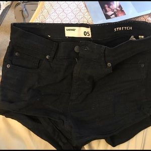 black shorts